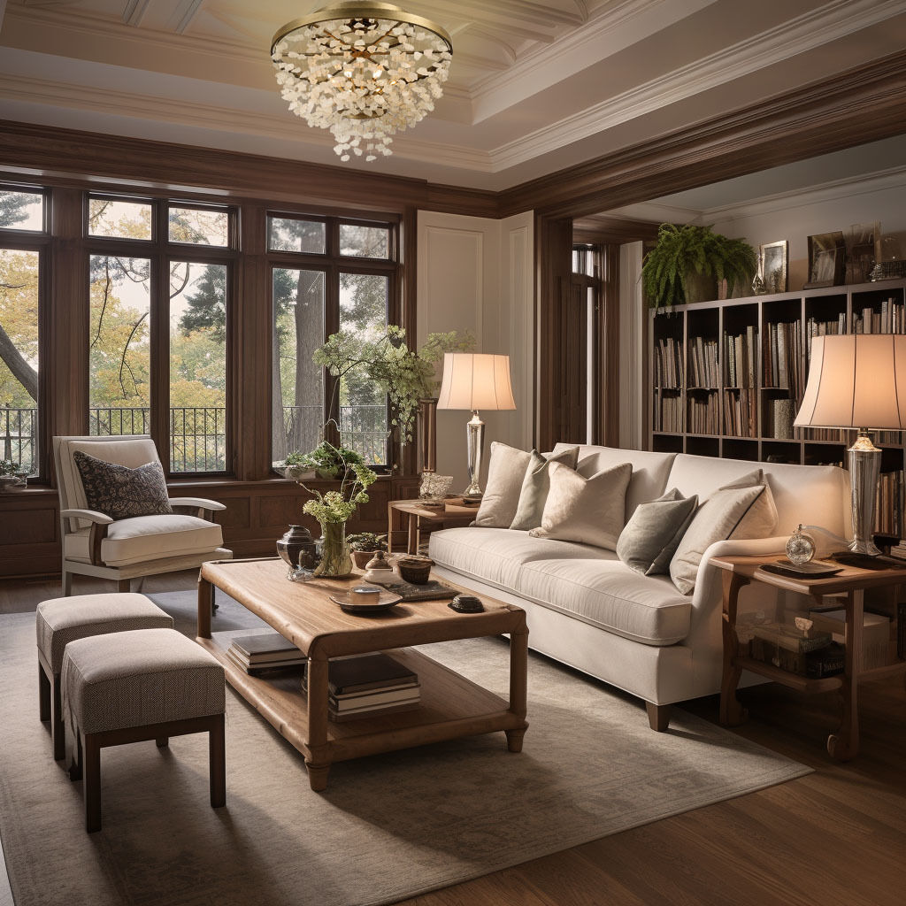 Stonybrook 6 Light 30.25 inch Havana Gold Flush Mount Ceiling Light